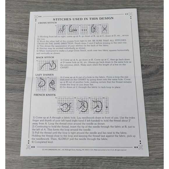 VTG 1991 Dimensions Nice n Easy Counted Cross Stitch Ask Grandma Barbara Mock - Picture 7 of 7